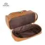 2024 Daily ins Pu Leather Double Layer Toiletry Bag With Hook Portable Travel Brush Organizer Pouch