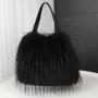Winter large capacity fur bag 2024 new single shoulder handbag tote bag crossbody handbags fur bags