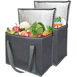 Gelory Insulated Reusable Grocery Bags Heavy Duty Shopping Bag Tote Cooler Case