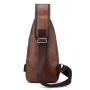 KBW664 New Fashion Men Business Chest Bags PU Leather Casual Crossbody High Quality Chest Shoulder Bag Outdoor Travel Sling Bags