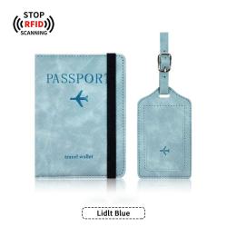 ZF322 PU Document Bag RFID Travel Passport Wallet Anti-theft Swipe Card Bag Multifunctional Waterproof Handheld Bag