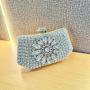 New arrival rhinestone party handbag flower clutch bag bridal purse crystal box evening bags for woman