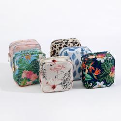 Aloha Hawaii Style Make Up Nylon Pouches Waterproof Floral Animals Safari Animal Printed Cosmetic Purses Makeup Bags