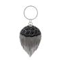 New sphere shaped bag ladies party wedding bag tassel round purse gold evening bags handbag rhinestone purse for ladies