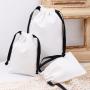 In-Stock Canvas Drawstring Small Bag Cotton Wholesale Gift Jewelry Bag Custom Logo Daily Necessities Storage