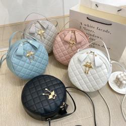 New small round bag handbag 2024 ladies shoulder bag female pu leather wholesale diamond embroidery small crossbody bag