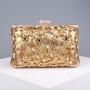 New Design Elegant Dinner Party Clutch Handbag Metal Handle Cosmetic Bag Women Wedding Bride Evening Bags