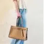 2024 Hot Selling Custom Private Luxury Brand Brown PU Leather Women Hand Bag Buckle Belt Fashion Handbag Tote Bag
