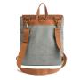 2024 Custom Women Canvas Backpack Bag For Stylish Ladies With Crazy-horse Leather