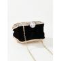 New design metal flower rhinestone bag ladies evening dinner clutch bag for wedding golden evening party bridal handbags