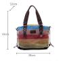 KBW728 Hot Selling Women Bag Rainbow Striped Canvas Portable Shoulder Bag Fashionable Ladies Patchwork Washable Cloth Bag