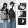 2024 New Solid Color Men's and Women's Business Backpack College Student Minimalist Fashion Backpack