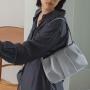 2024 Custom Small Pu Leather Ladies Cross body Pleat Wrinkle Nylon Casual Shoulder Bag Women Bucket Mini Handbag