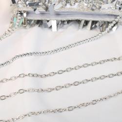 Factory Direct Vintage Silver Handmade Beaded Sequins Bag Evening Bag Ladies Korean Hundred Handbags