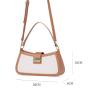 Special Design Canvas And Pu Leather Shoulder Bags With Inner Zipper Pocket Customized Hardware Ladies Cross Body Bags