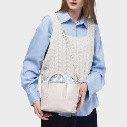 2024 New Arrival Women Fashion Handbags Leather And Fabric Bucket Bags Shoulder Bags Wholesale
