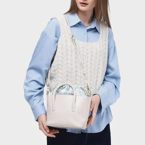 2024 New Arrival Women Fashion Handbags Leather And Fabric Bucket Bags Shoulder Bags Wholesale