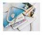Gelory Newest Sale Summer Fashion Ethnic Multi Color Women Zipper Canvas Shoulder Tote Beach Bag