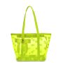 Water-resistant Jelly Handbag Green Transparent Tote Bag TPU With Small Pouch Shoulder Beach Bag Personalized