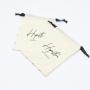 High Quality Beige Cotton Linen Packaging Bag For Baby Care Drawstring Cotton Muslin Gift Storage Bag