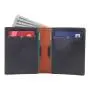Italian cowhide leather nice leather front pocket wallets slim card holder wallets with pull tab