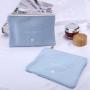 High Quality Custom Logo Printing Canvas Zipper Cosmetic Travel Pouch 8oz Cotton Makeup Bag