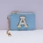 Keymay RTS 8 Colors Personalized Mini Cute Coin Purse Custom Keychain Nylon Coin Zipper Pouches Wallet Keychain