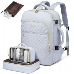 LOVEVOOK Large 30L Waterproof Suitcase Backpacks with 3 Packing Cubes Business School Weekender Overnight Travel Backpack Women
