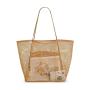 Large Capacity Mesh Shoulder Swimming Bag Summer Travel Foldable Mesh Beach Tote Bag