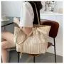 Handmade Summer Beach Straw Tote Bag for Beach Travel