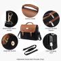 Waterproof Hot Sale Computer Briefcase Case with USB Crossbody Messenger Bag Office Travel Work Laptop PU briefcase for women