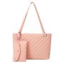 HR537 Women's Bag With Coin Wallet Casual Simple Textured Embroidery Thread Tote Bag PU Leather Popular Shoulder Underarm Bag