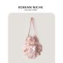 Low Price PU Material Soft Drawstring Closure Shoulder Handbag Shopping Tote Bag With Design Shopping Bags Women Shoulder
