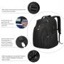 New Design 17-Inch Men's Business Travel Backpack Custom Waterproof Anti-Theft Mochila with USB Laptop and School Bag