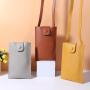 Wholesale Summer New Fashion Lady's Multi-Layer Solid Color Mini Mobile Phone Bag for women Soft Leather Simple Design