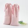 Wholesale Hot Stamping Suede Pouch Drawstring Dust Bag Pink Suede Gift Bag For Jewelry