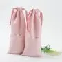 Wholesale Hot Stamping Suede Pouch Drawstring Dust Bag Pink Suede Gift Bag For Jewelry
