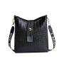 Crocodile patterned bucket bag women messenger bags 2024 new Korean fashion trendy shoulder crossbody bag for women