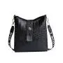 Crocodile patterned bucket bag women messenger bags 2024 new Korean fashion trendy shoulder crossbody bag for women