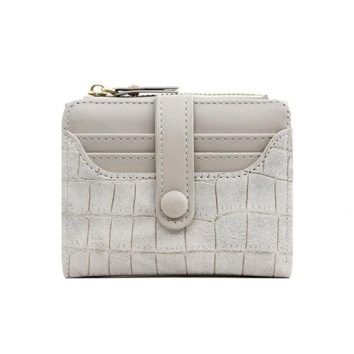 KBW190 Women's Fashion Stone Pattern With Buckle Two Fold Multi Card Position Large Bill Position Coin Position Zip Women's Bag