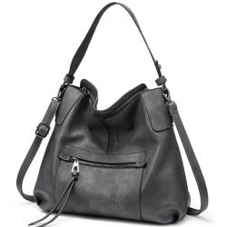 REALER New style PU Leather women's Shoulder Bag Large Capacity Crossbody Bags with Tassel Customize women ladies Hobo Handbags
