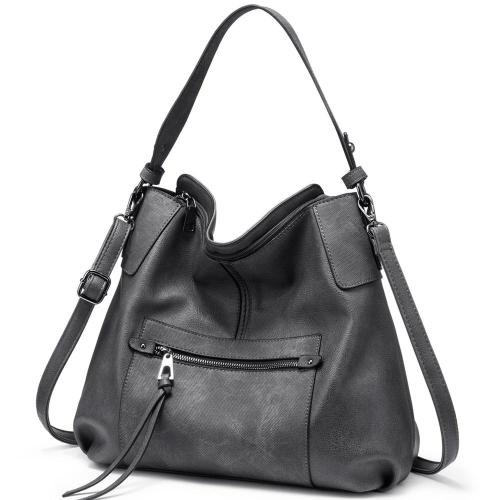 REALER New style PU Leather women's Shoulder Bag Large Capacity Crossbody Bags with Tassel Customize women ladies Hobo Handbags