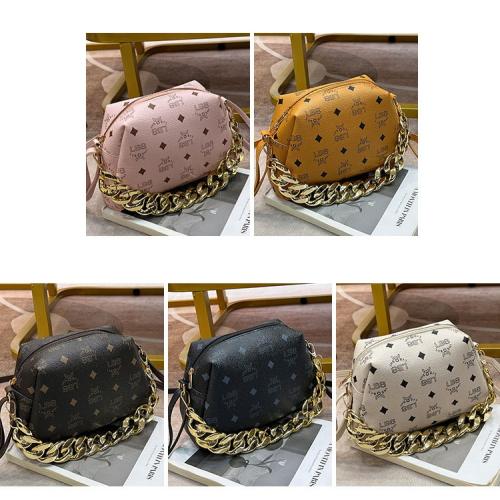 Gelory Wholesale Custom Logo Thick Chain PU Leather Sling Shoulder Crossbody Bags for Women