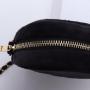Keymay Custom Premium Black Velvet Clutch Purse Long Chain Cross body Girls Bag Women Soft Small Heart Shoulder Bag