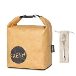 Collapsible Tyvek Material Reusable Brown Paper Lunch Bag Snack Tote Rectangle Lunch Box For Women