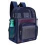 Gelory Travel Outdoor Sports Mesh Backpack College Student Heavy Duty Semi-Transparent Mesh Backpack