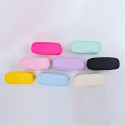 Keymay New Design 8 Colors Low MOQ Personalized Chenille Letter Patches Kids Pencil Case Pouch Nylon Pencil Case for School