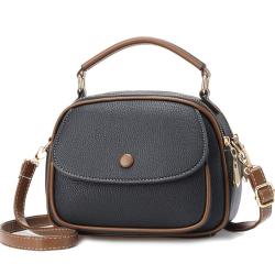 ZR701 Women's Bags New Fashion PU Leather Girl Lovely Small Square Bag Simple Zipper Shoulder Crossbody Phone Bag Female Party