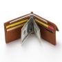 HF015 CUIKCA ID Credit Card Holder Short PU Leather Purse Pocket Wallet Classic Leather Mens Fashion Men Black Casual Coffee Gif