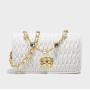 Hot Sale Luxury Crystal Chain Flap Crossbody Bag for Women Single Strap Zipper and Button Closure PU Lining Fashion Trends